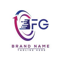 FG letter logo design. Vector logo design for business.