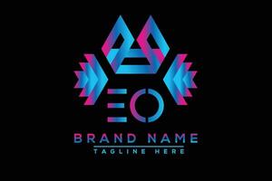 EO letter logo design. Vector logo design for business.