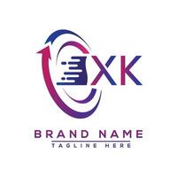 XK letter logo design. Vector logo design for business.