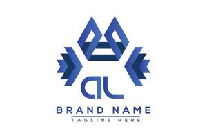 Letter AL Blue logo design. Vector logo design for business.