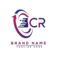 CR letter logo design. Vector logo design for business.