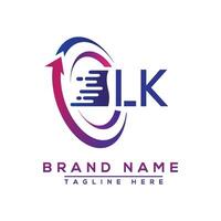 LK letter logo design. Vector logo design for business.