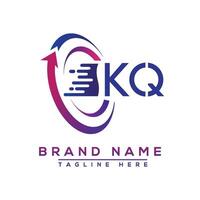 KQ letter logo design. Vector logo design for business.