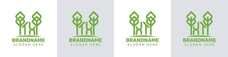Letters TX and XT Greenhouse Logo, for business related to plant with TX or XT initials vector