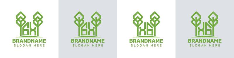 Letters GX and XG Greenhouse Logo, for business related to plant with GX or XG initials vector