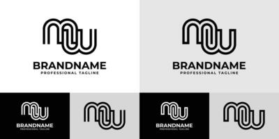 Modern Initials MW Logo, suitable for business with MW or WM initials vector