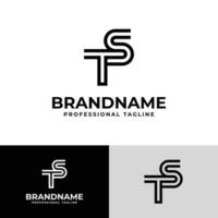 Modern Initials TS Logo, suitable for business with TS or ST initials vector