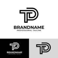 Modern Initials TD Logo, suitable for business with DT or TD initials vector