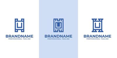 Modern Initials HU Logo, suitable for business with HU or UH initials vector