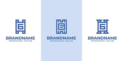 Modern Initials HG Logo, suitable for business with HG or GH initials vector
