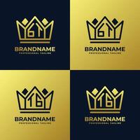 Letters TG and GT Home King Logo Set, suitable for business with TG and GT initials vector