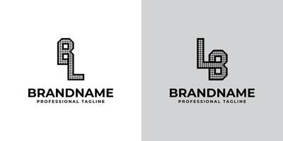 Letters BL and LB Dot Monogram Logo, Suitable for business with BL or LB initials vector