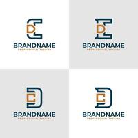 Elegant Letters CD and DC Monogram Logo, suitable for business with CD or DC initials vector