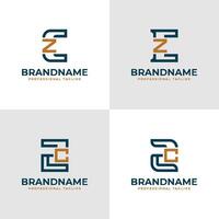 Elegant Letters CZ and ZC Monogram Logo, suitable for business with CZ or ZC initials vector