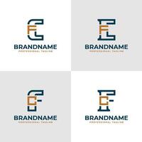 Elegant Letters CF and FC Monogram Logo, suitable for business with CF or FC initials vector