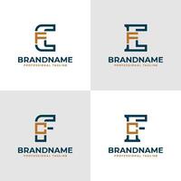 Elegant Letters CF and FC Monogram Logo, suitable for business with CF or FC initials vector