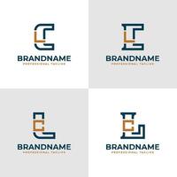 Elegant Letters CL and LC Monogram Logo, suitable for business with CL or LC initials vector