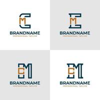 Elegant Letters CM and MC Monogram Logo, suitable for business with CM or MC initials vector