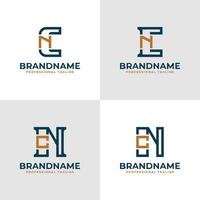 Elegant Letters CN and NC Monogram Logo, suitable for business with CN or NC initials vector