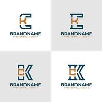 Elegant Letters CK and KC Monogram Logo, suitable for business with CK or KC initials vector