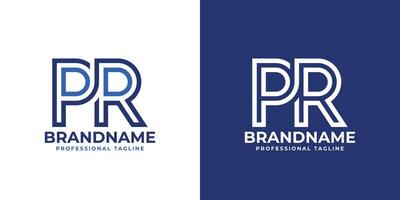 letras pr línea monograma logo, adecuado para negocio con pr o rp iniciales vector