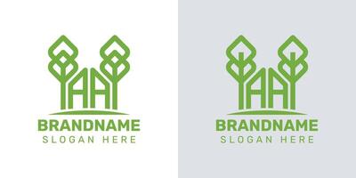 Letters AA Greenhouse Logo, for business related to plant with AA initials vector