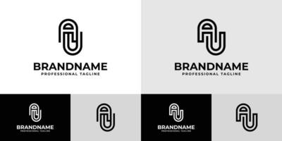 Modern Initials AU Logo, suitable for business with AU or UA initials vector