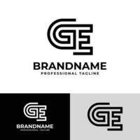 Modern Initials GE Logo, suitable for business with GE or EG initials vector