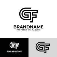 Modern Initials GF Logo, suitable for business with GF or FG initials vector