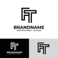Modern Initials FT Logo, suitable for business with FT or TF initials vector