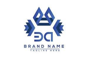 Letter BA Blue logo design. Vector logo design for business.