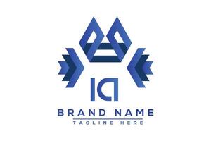 Letter IA Blue logo design. Vector logo design for business.