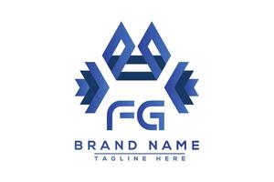 Blue FG letter logo design. Vector logo design for business.