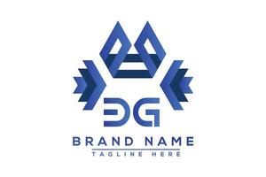 Letter BG Blue logo design. Vector logo design for business.