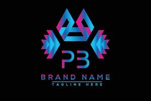 PB letter logo design. Vector logo design for business.