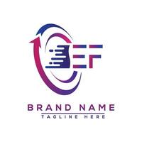 EF letter logo design. Vector logo design for business.
