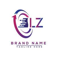 LZ letter logo design. Vector logo design for business.