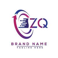 ZQ letter logo design. Vector logo design for business.