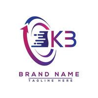 KB letter logo design. Vector logo design for business.