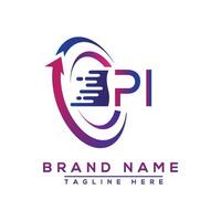 PI letter logo design. Vector logo design for business.