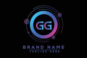 gg letra logo diseño. vector logo diseño para negocio.