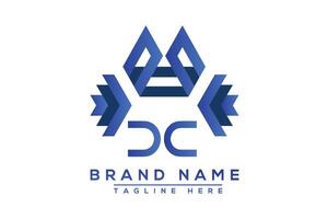 Letter DC Blue logo design. Vector logo design for business.