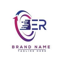 ER letter logo design. Vector logo design for business.