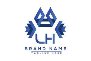 Letter LH Blue logo design. Vector logo design for business.