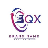QX letter logo design. Vector logo design for business.