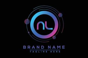 NL letter logo design. Vector logo design for business.