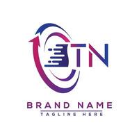 TN letter logo design. Vector logo design for business.