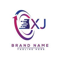 XJ letter logo design. Vector logo design for business.