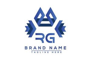 Letter RG Blue logo design. Vector logo design for business.