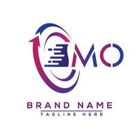 MO letter logo design. Vector logo design for business.